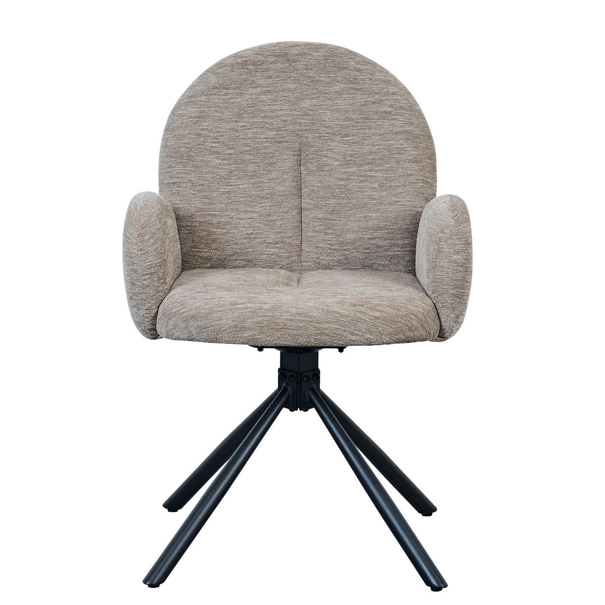 ARMLEHNSTUHL-SET DE-36849 2 Stück mit Drehfunktion Taupe - Taupe, Metall (36/86.5/53.5cm) - ComfortXL