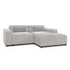 ECKSOFA L Form Jughlio Beige 240/165/75 cm Rechts mit Schlaffunktion - Beige/Schwarz, Kunststoff/Textil (240/165cm) - AX Living
