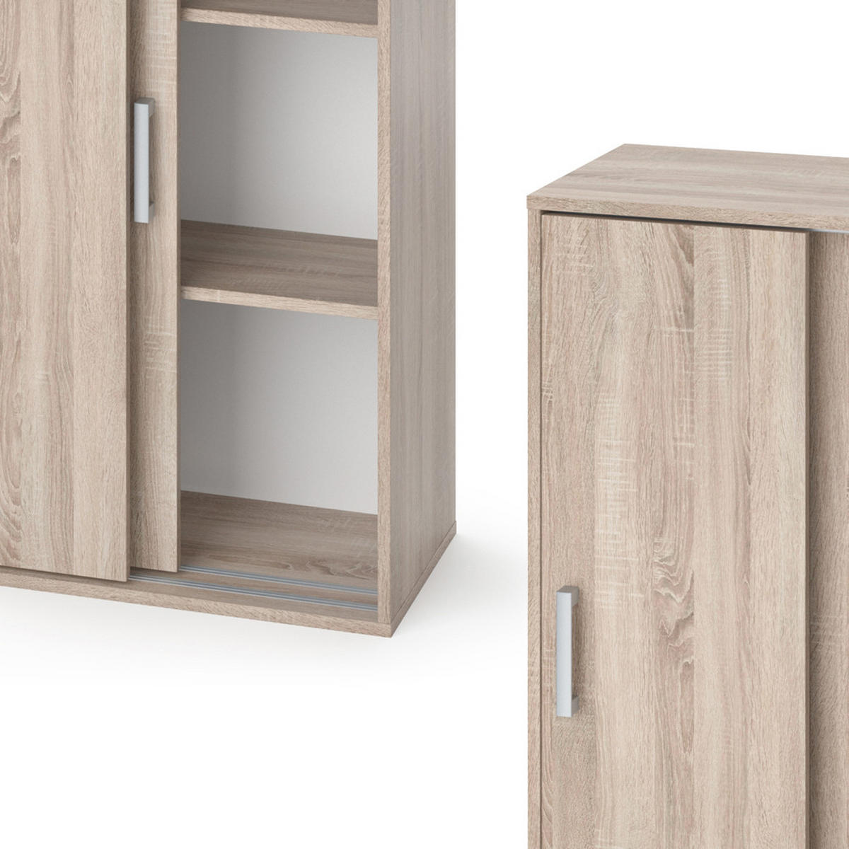 GARDEROBENSCHRANK Falk Sonoma 68 x 108.5 cm - Sonoma Eiche, Holzwerkstoff (68/108.5/33cm) - Vicco