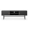 TV-LOWBOARD Divenos Schwarz 155 cm - Goldfarben/Schwarz, Holzwerkstoff/Metall (155/52/35cm) - Selsey
