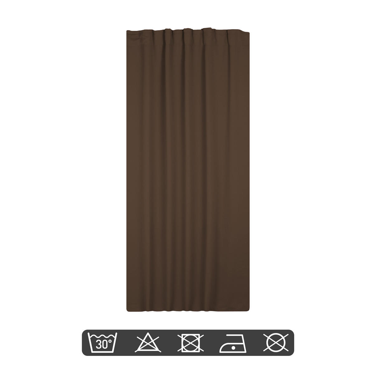 VERDUNKELUNGSVORHANG Kräuselband 140/145 cm Braun - Braun, Textil (140/145cm) - TiborTex