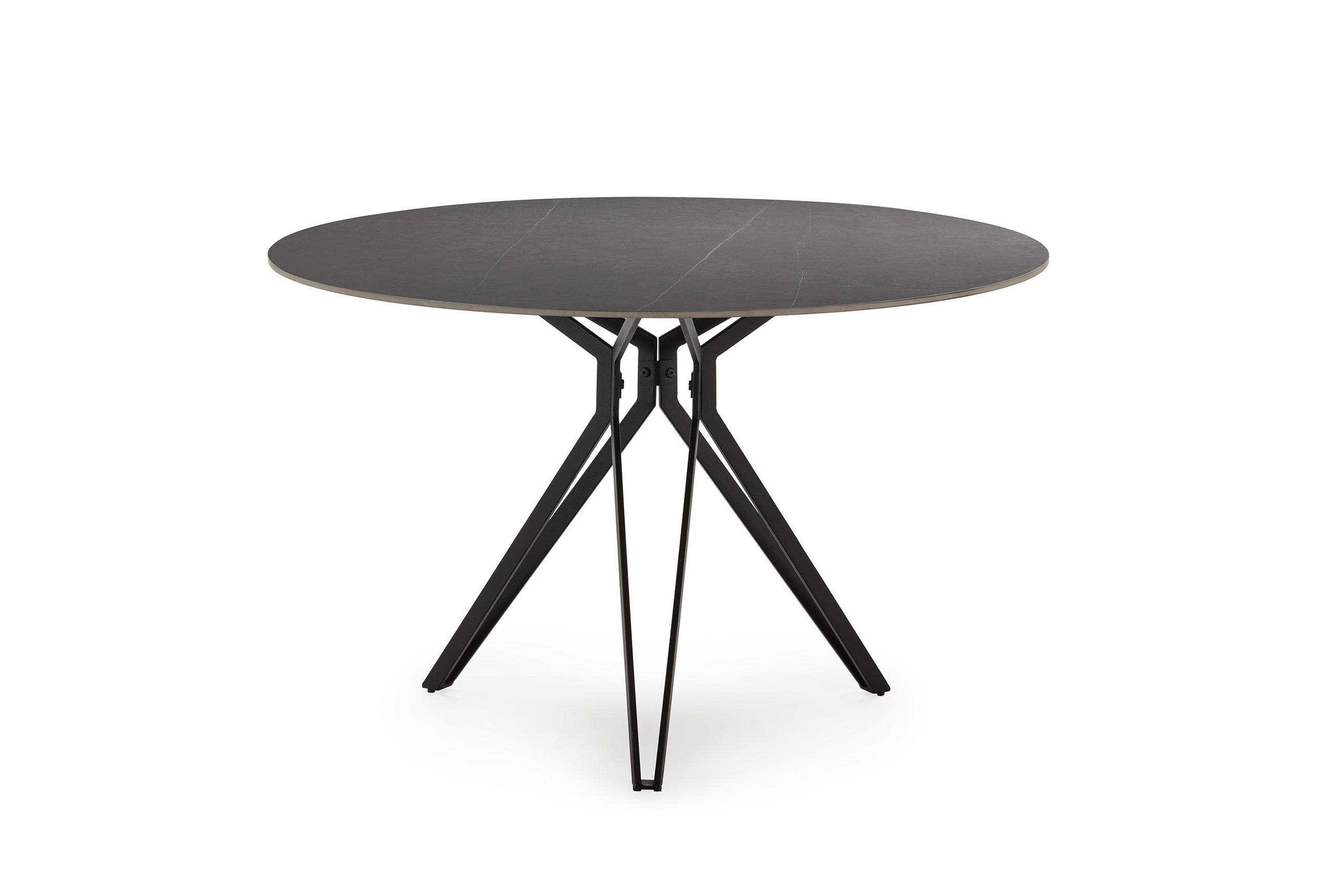 ESSTISCH Aina Schwarz 120/120/76 cm - Schwarz, Stein (120/120/76cm)