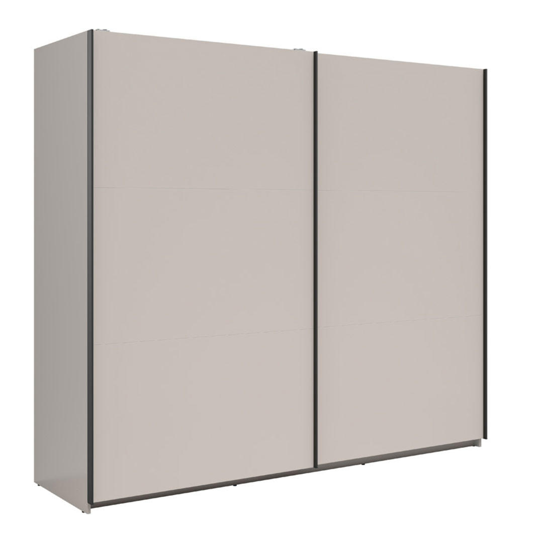 SCHWEBETÜRENSCHRANK Tetrix Kaschmir 220 / 60 / 195,5cm - Kaschmir/Braun, Holzwerkstoff (220/196/60cm) - Feldmann-Wohnen