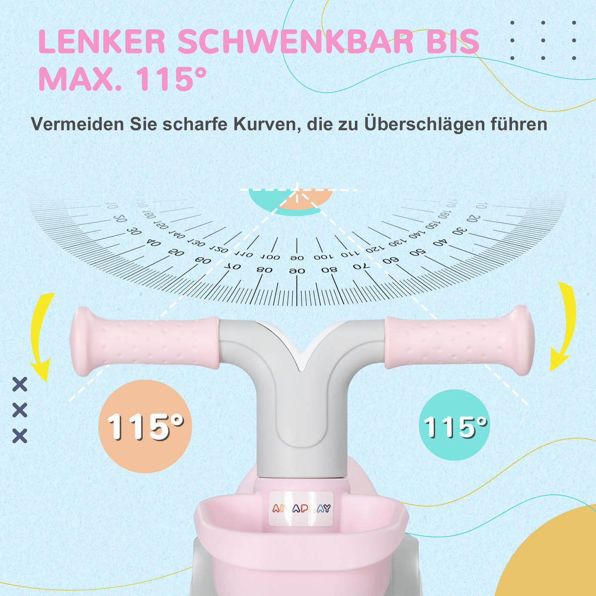 KINDER Laufrad Lauffahrrad ab 1 Jahr mit TPU-Rädern keine Schrauben Rosa+Weiß - Rosa, Metall (56/27/39cm) - AIYAPLAY