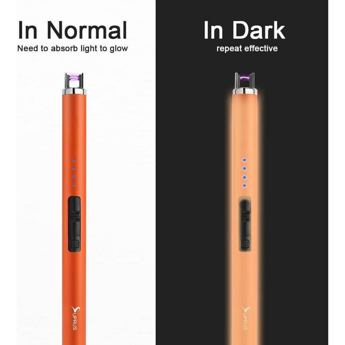 STABFEUERZEUG USB Aufladbar Plasma Orange - Orange, Kunststoff (4.1/1.9/17.9cm)