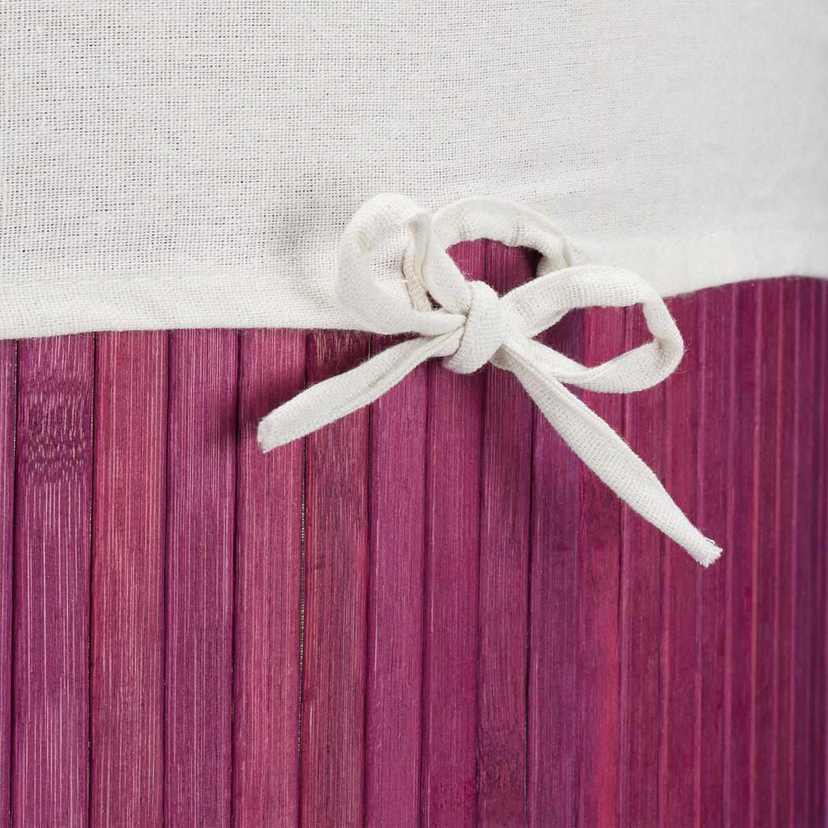 ECKWÄSCHEKORB - Lila, Holz/Textil (49.5/65/37cm) - Relaxdays