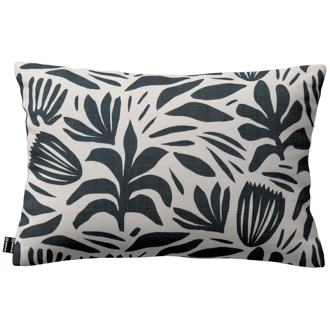KISSENHÜLLE Botanic schwarz- weiss, 47x28 cm - Schwarz, Textil (47/28cm) - Dekoria