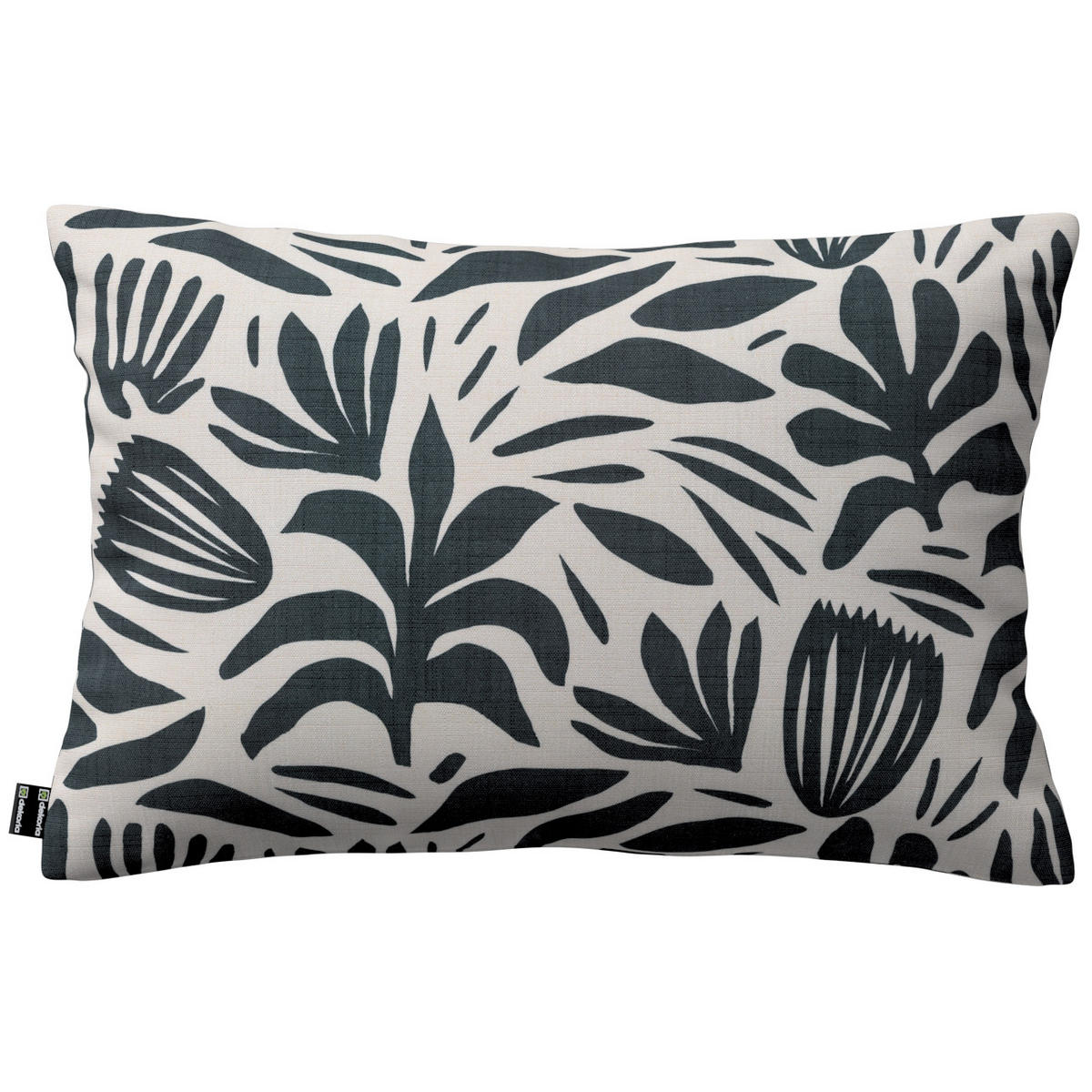 KISSENHÜLLE Botanic schwarz- weiss, 47x28 cm - Schwarz, Textil (47/28cm) - Dekoria