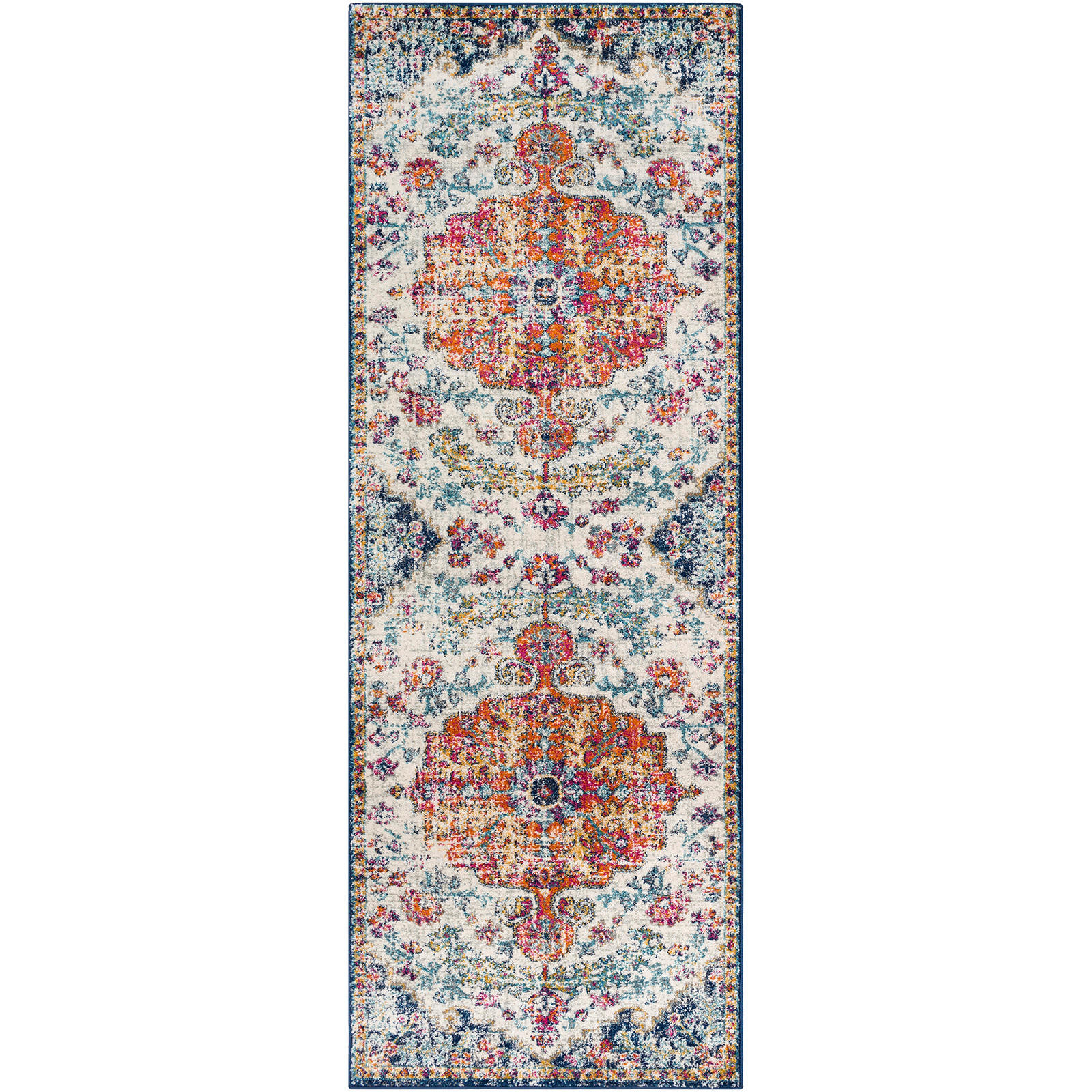 VINTAGE-TEPPICH 120x170 cm Mehrfarbig - Orange, Textil (80/220cm) - LIVABLISS