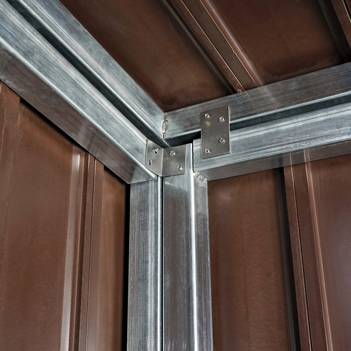 MÜLLTONNENBOX HxBxT 172x213x160cm Braun - Braun, Metall (213/172/160cm) - PROREGAL