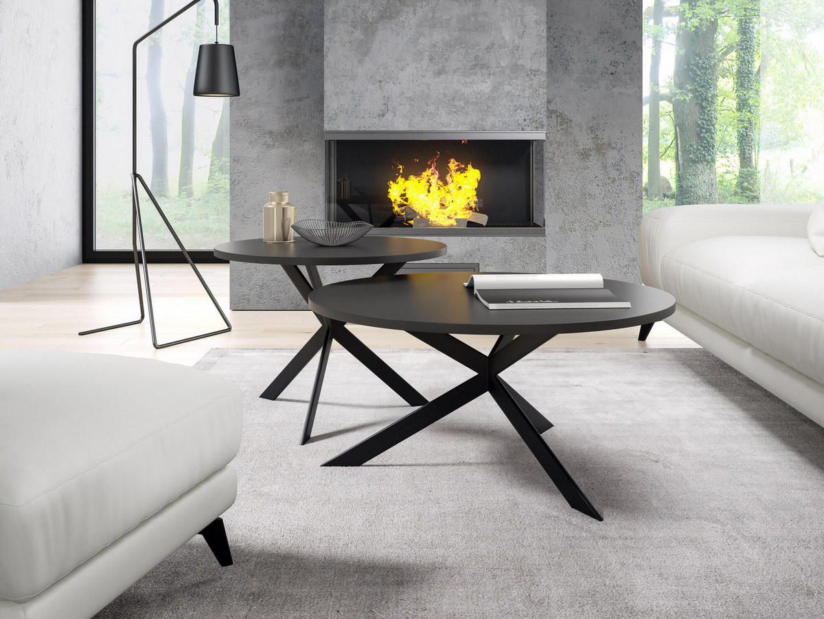 COUCHTISCH LIBRE Schwarz 75x75x36 cm - Schwarz, Holzwerkstoff (75/75/36cm) - FURNLUX