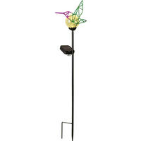 LED-SOLAR-GARTENSTÄBE - automatische Beleuchtung für stimmungsvolles Licht im Außenbereich, wetterbeständig - Rot, Kunststoff (12/18/80cm) - Northpoint