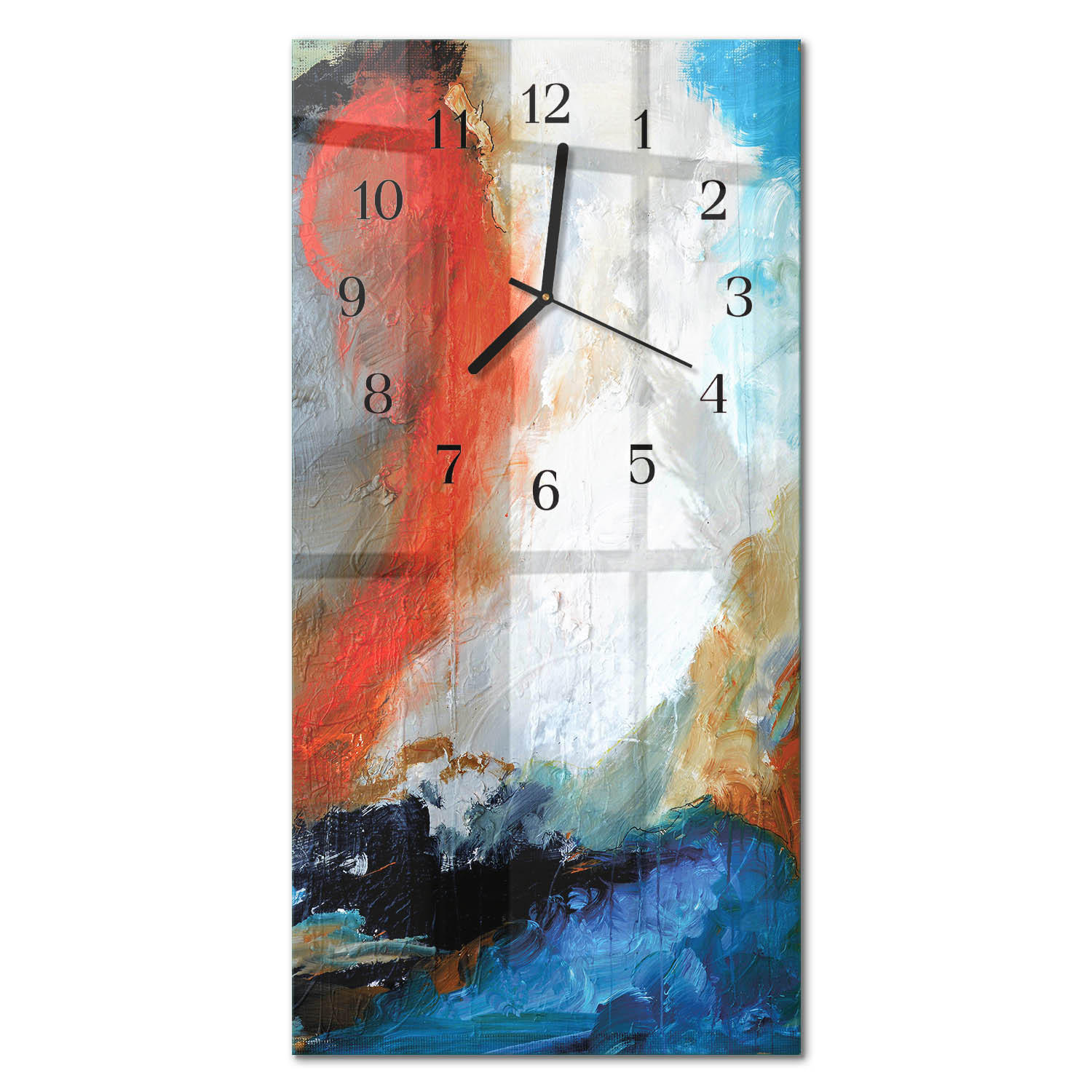 WANDUHR 60x30 cm - Horizontale Brücke - Multicolor, Glas (30/60/0.4cm) - TULUP