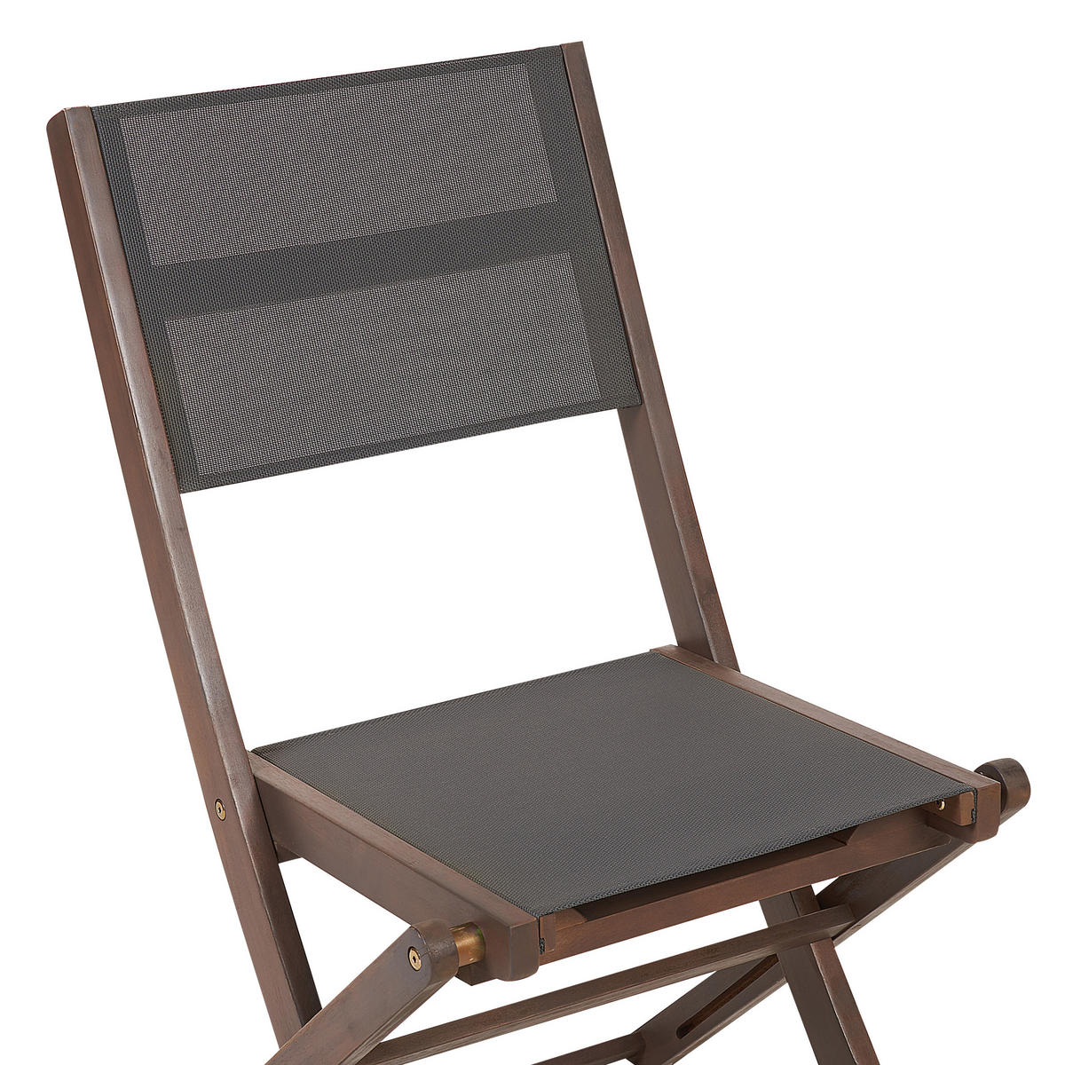 GARTENSTUHL 2er-Set Akazienholz dunkelbrown Cesana - Dunkelbraun, Holz (57/90/50cm) - Beliani
