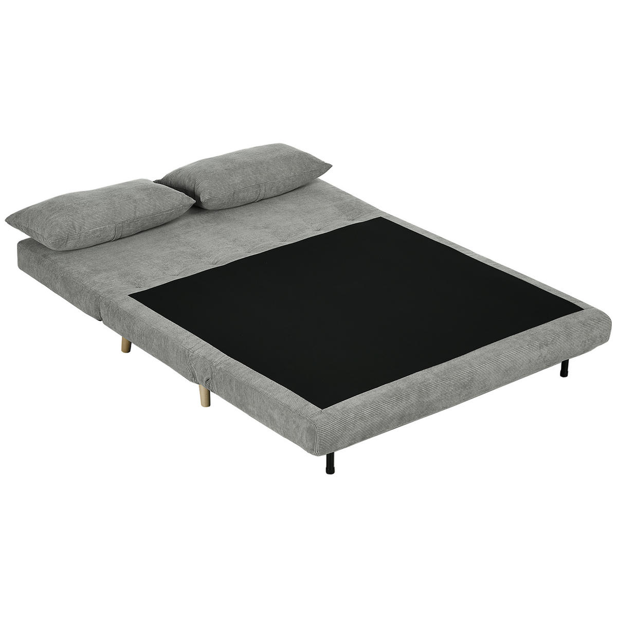 2-SITZER Schlafsofa Grau 141.0/90.0/81.0 cm - Grau, Textil (90/81/141cm)