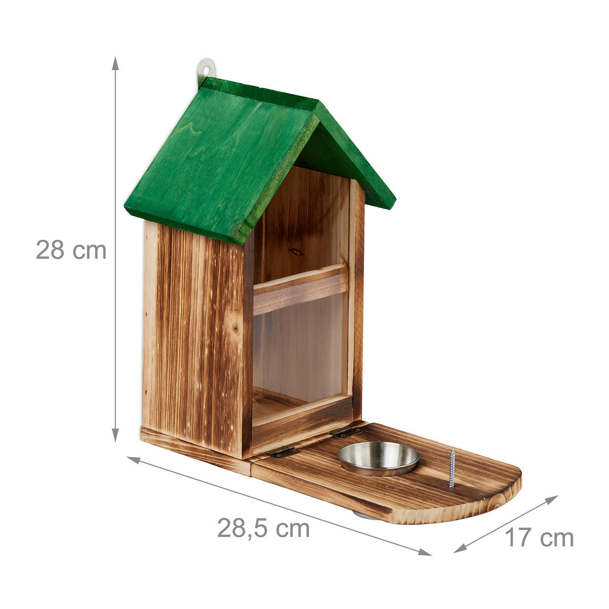 EICHHÖRNCHENFUTTERHAUS - Hellbraun, Holz/Kunststoff (17/28/28.5cm) - Relaxdays