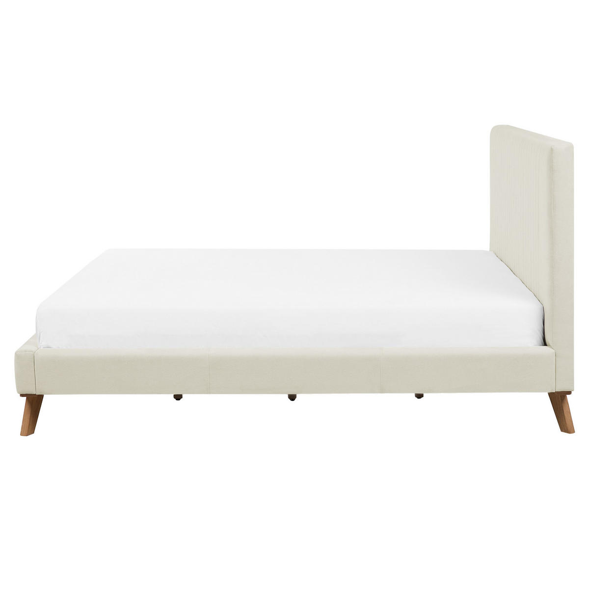 POLSTERBETT Beige Talence - Hellbraun/Beige, Textil (160/200cm) - Beliani