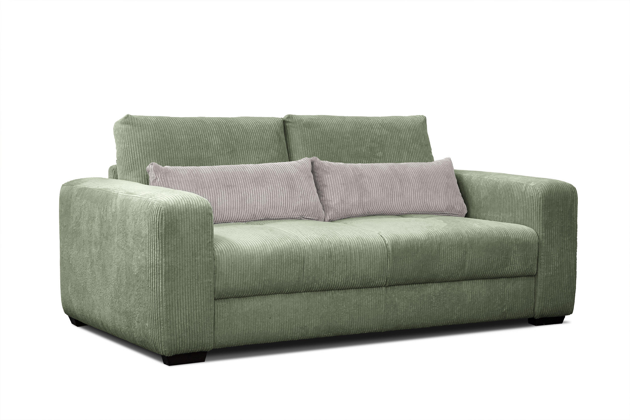 SOFA OLI 3-Sitzer, salbeigrün - Salbeigrün, Holz/Textil (208/91/108cm) - Courtois Laville
