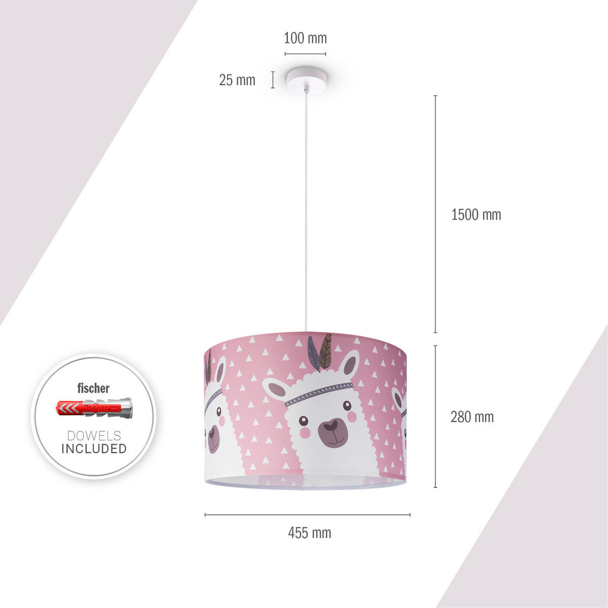 PENDELLEUCHTE Hugo Pd1 Ela 214 - Weiß, Metall (45.5/45.5/27cm) - Paco Home