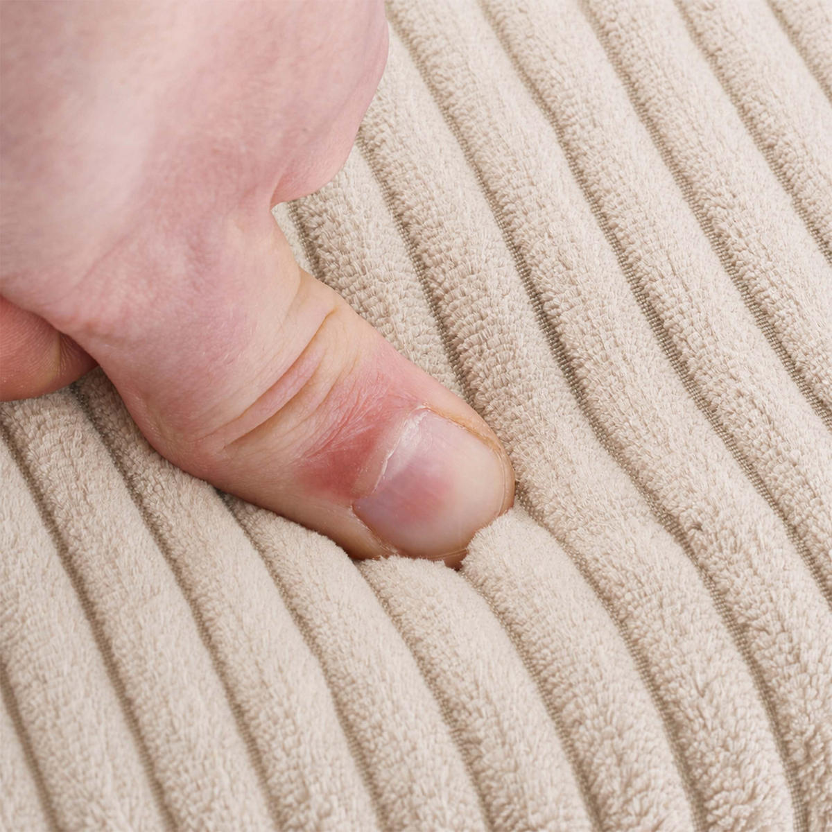 SITZWÜRFEL Beige faltbar Stauraum - Beige, Holzwerkstoff/Textil (38/38/38cm) - Relaxdays
