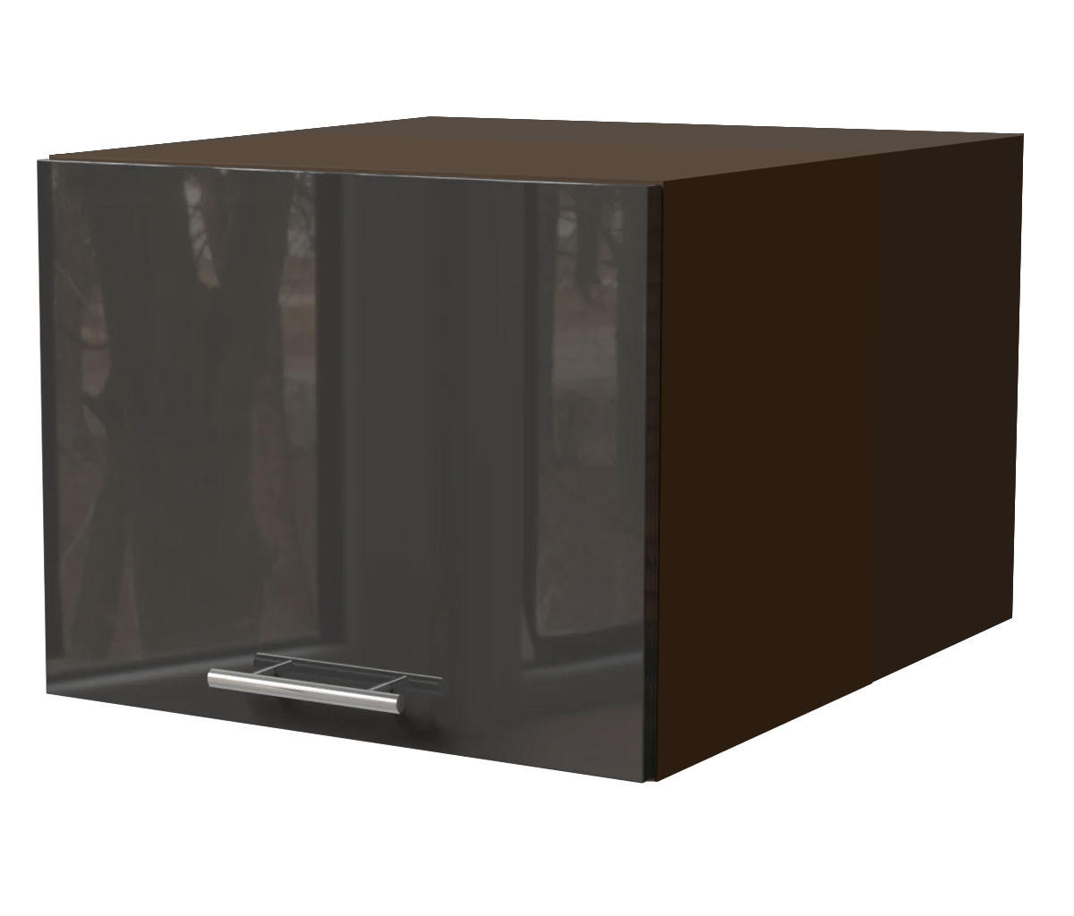 AUFSATZSCHRANK Essen W6B/45 Graphit Hochglanz / Lava Matt 45 / 59 / 36cm - Dunkelgrau/Graphitfarben, Holz/Holzwerkstoff (45/36/59cm) - Feldmann-Wohnen