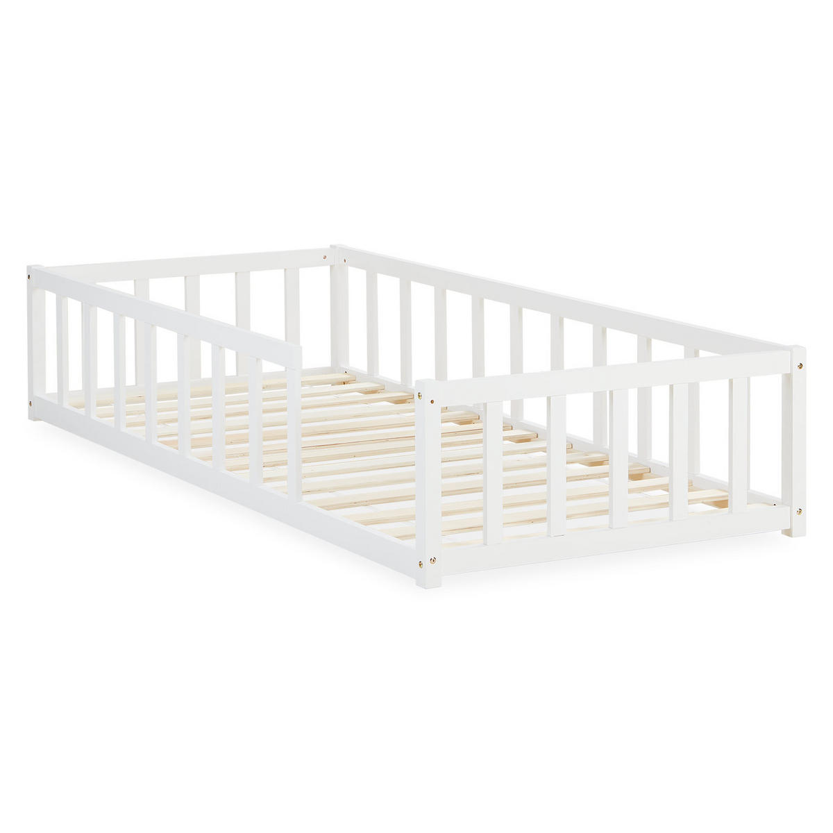 BODENBETT weiß 90/200 cm - Weiß, Holz (90/200cm) - Homestyle4u