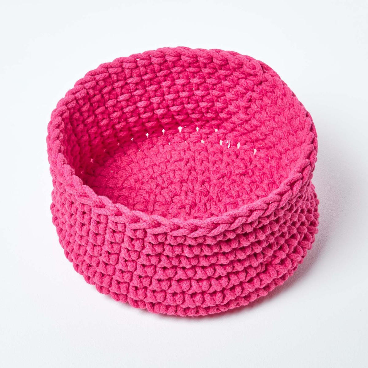 AUFBEWAHRUNGSKORB Baumwolle 37/21 cm - Pink, Textil (37/37/21cm) - Homescapes