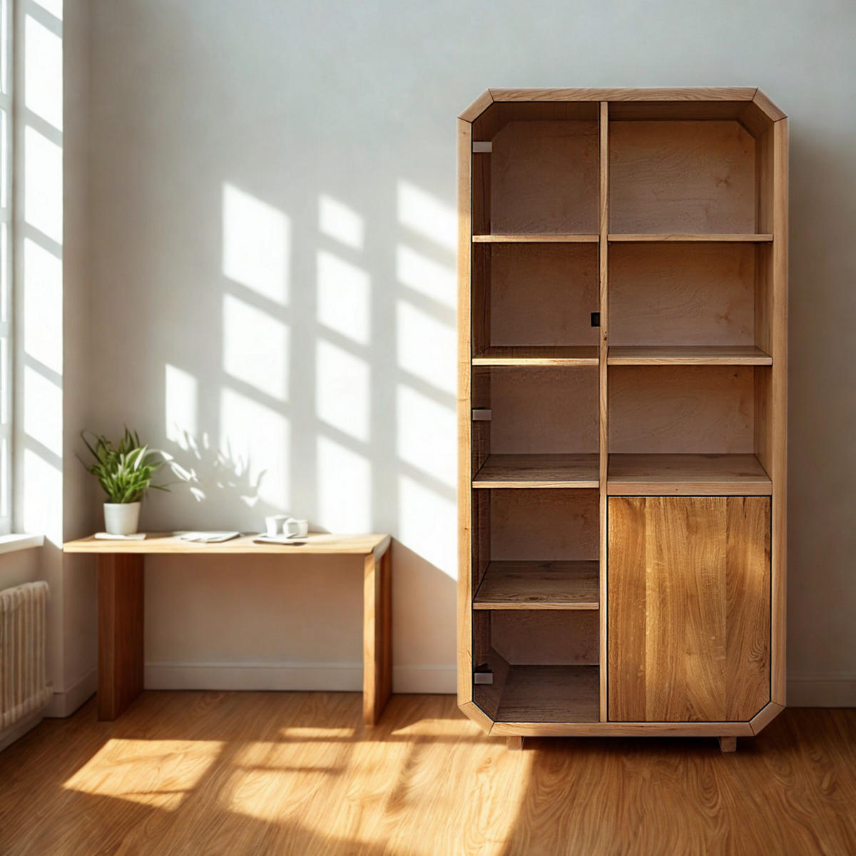 BÜCHERREGALSTÄNDER für das Wohnzimmer OMNIS - Eichefarben, Holz (90/190/40cm) - Rawood Furniture