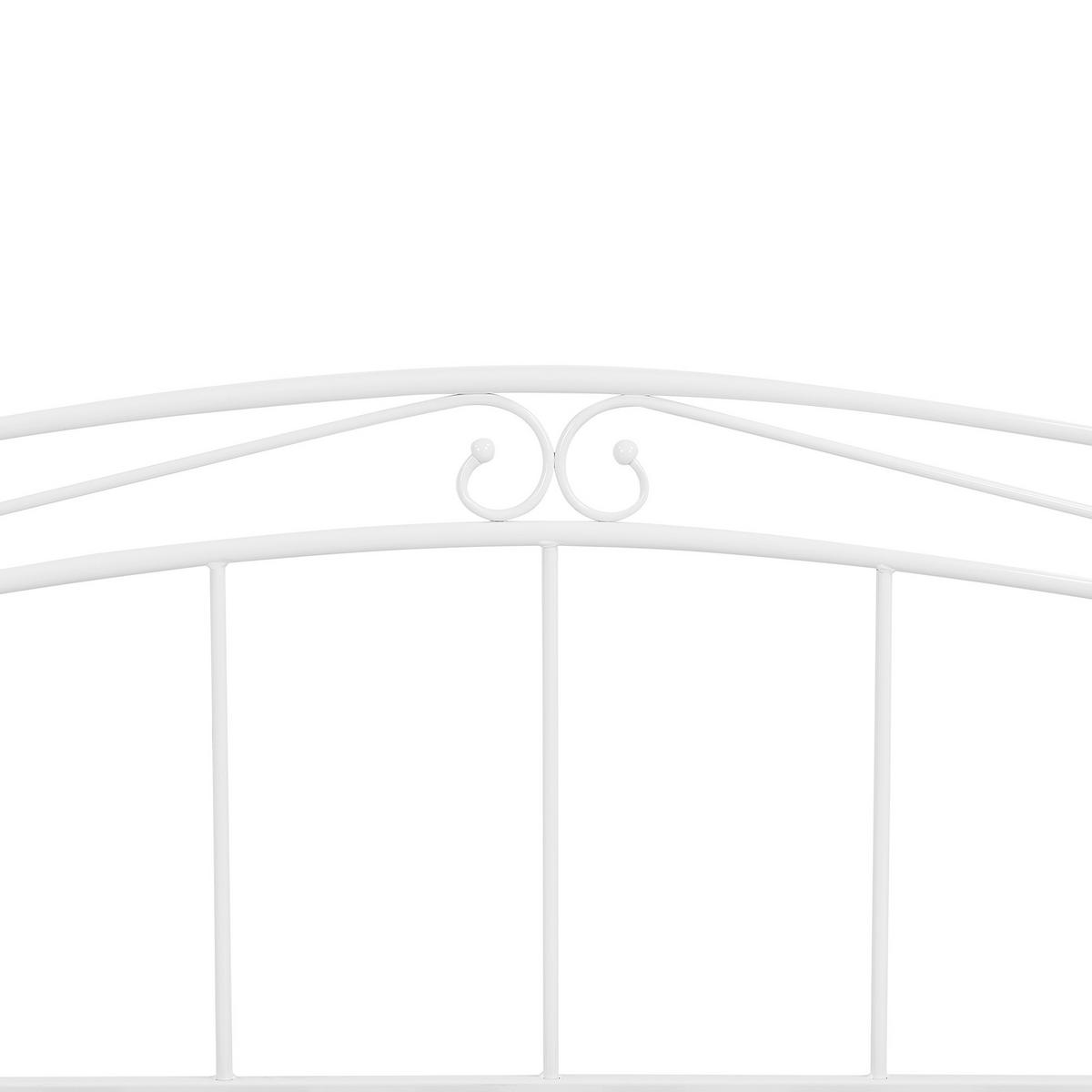 AUSZIEHBETT 80x200 cm Weiß Tulle - Weiß, Metall (80/200cm) - Beliani
