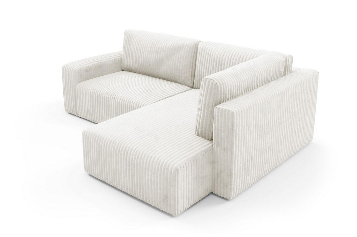 ECKSOFA Natalia Xl - Creme, Holzwerkstoff/Textil (245/182cm) - Fun Möbel