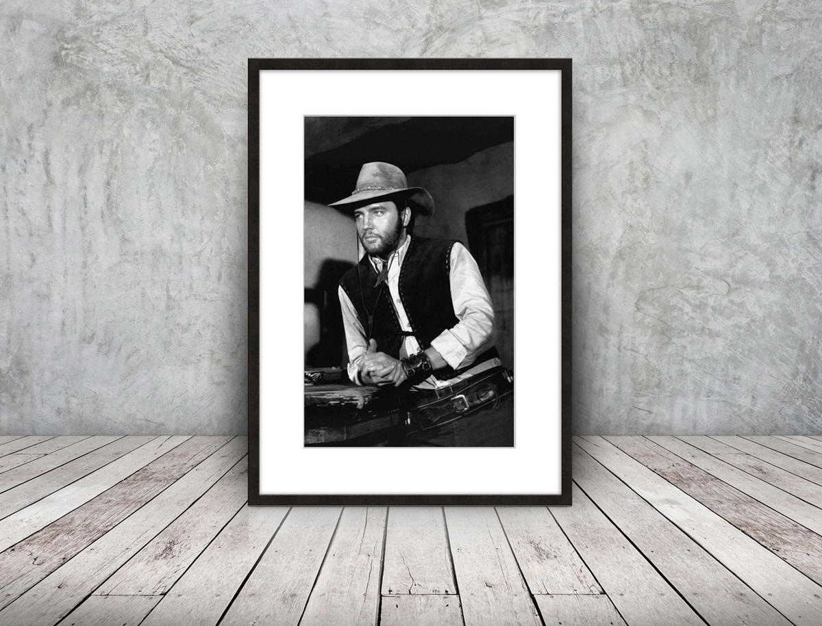 BILD mit Rahmen 51x71 cm Elvis Presley Schwarz-Weiß - Weiß, Holz (51/71cm) - artissimo