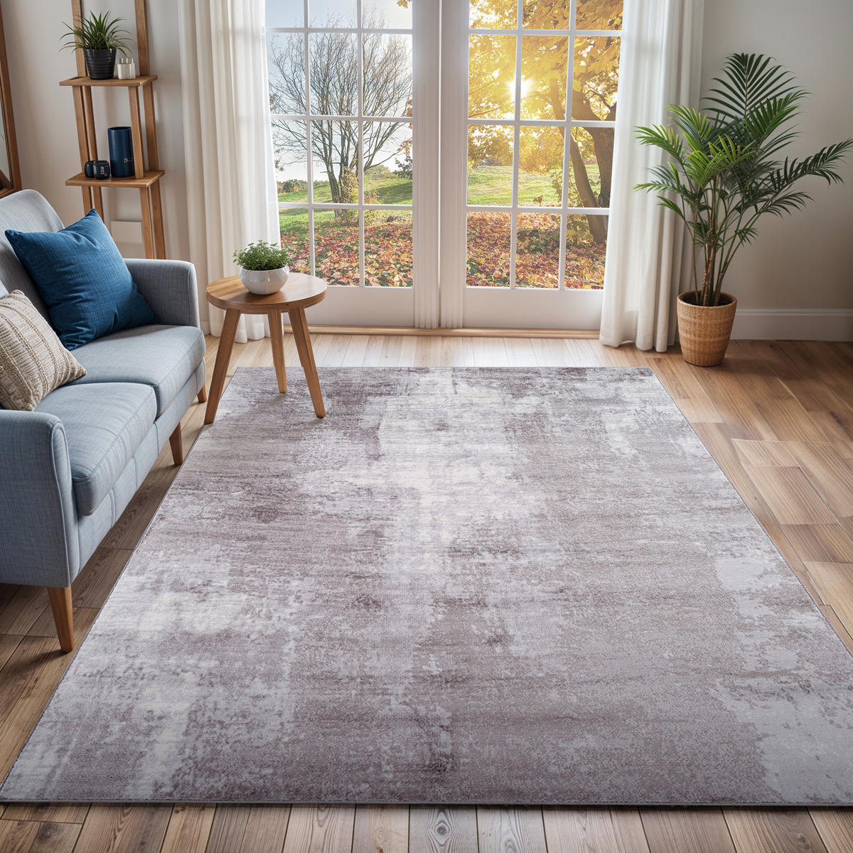 KURZFLORTEPPICH 160/220 cm Grau - Grau, Naturmaterialien/Textil (160/220cm) - LIVABLISS