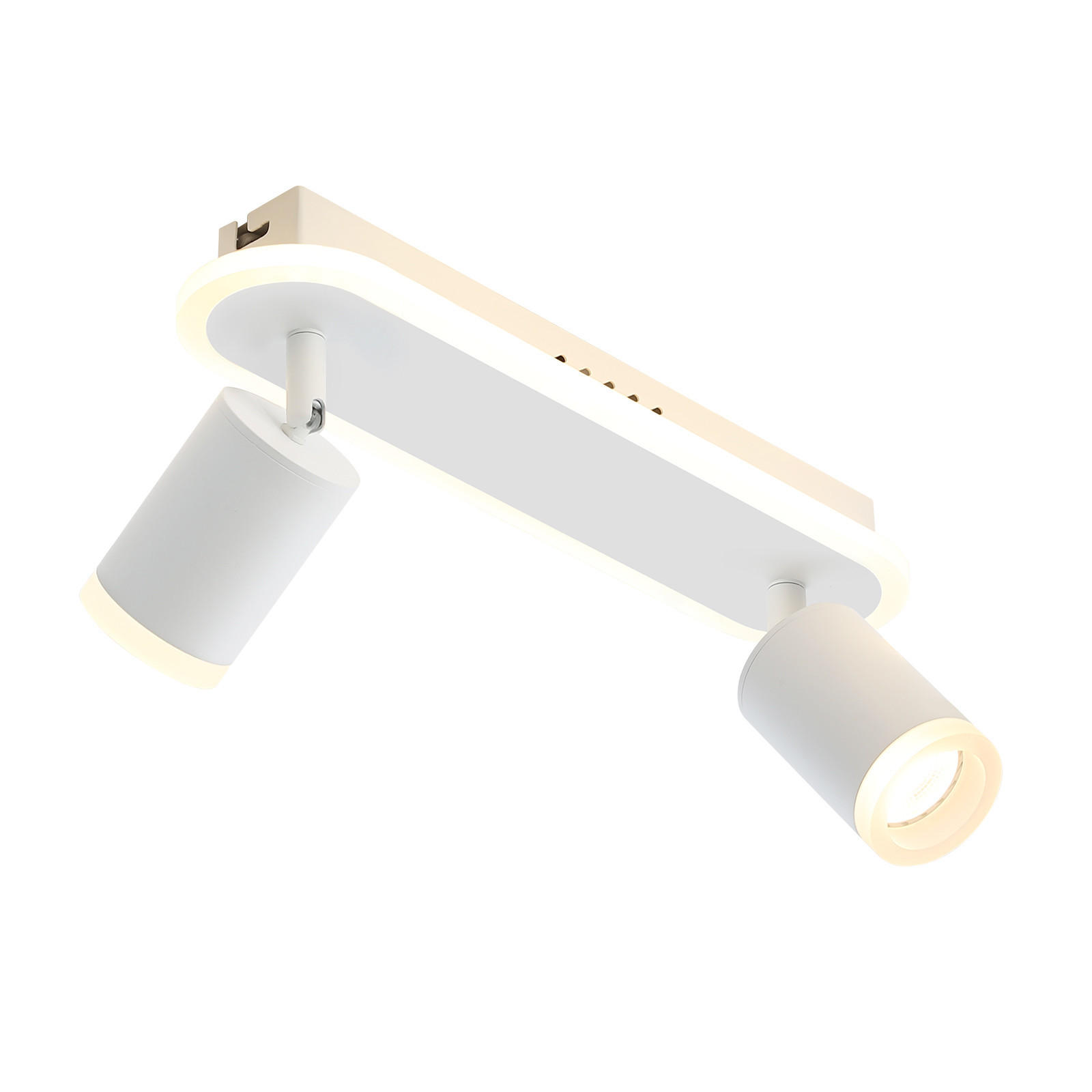 LED-DECKENLEUCHTE Lichtelf 2-flammig 33/6/9 cm - Weiß, Kunststoff (33/6/9cm) - Nettlife