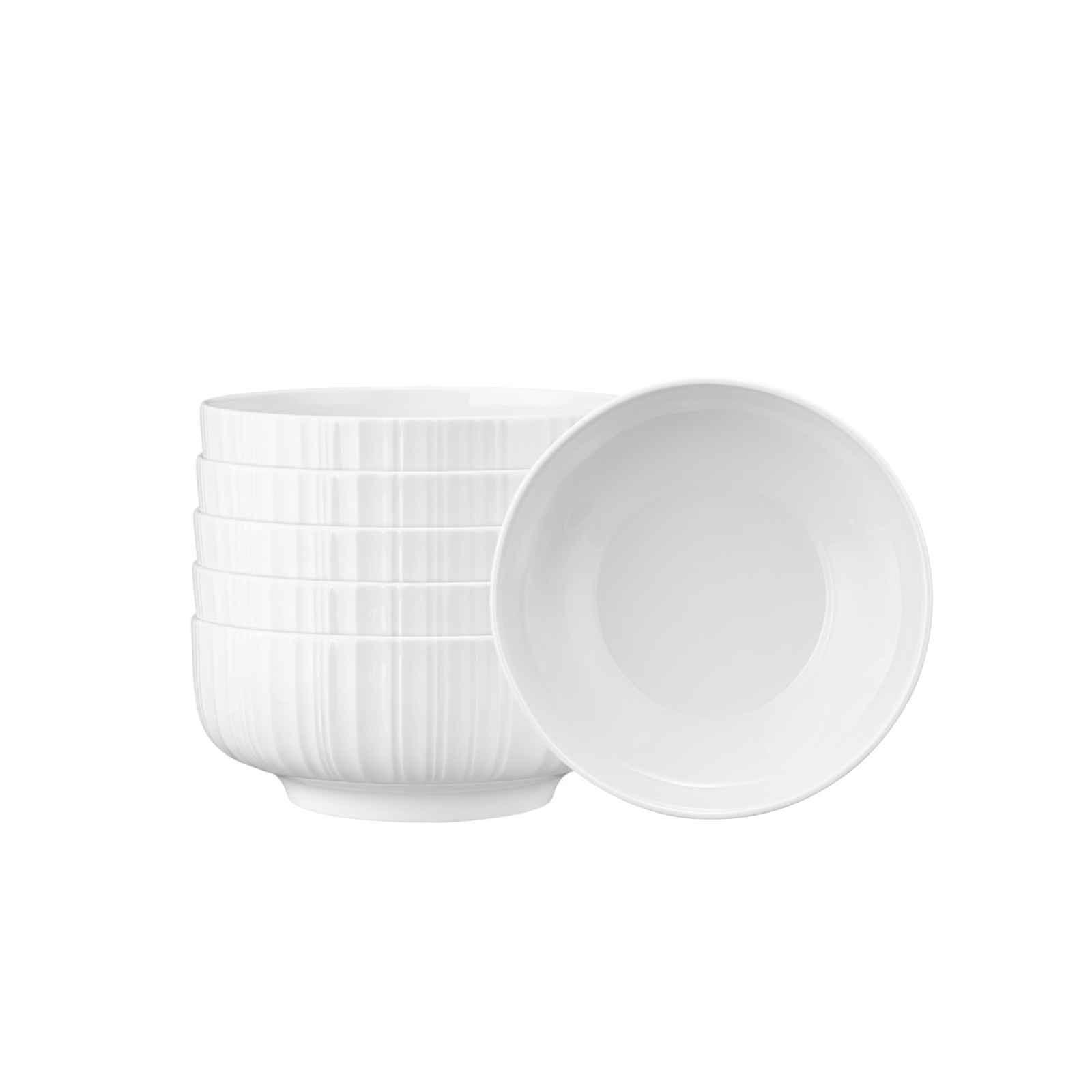 FOODBOWLS Sento Relief Barcode weiß ø 20 cm 6er Set - Weiß, Keramik (20.2cm) - Seltmann Weiden