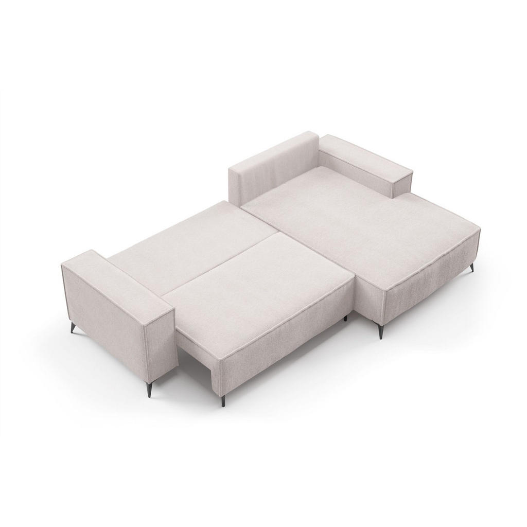 Thumbnail - Fun Möbel Ecksofa, Weiß, Textil, Ottomane rechts, 294x185 cm, Wohnzimmer, Sofas & Couches, Wohnlandschaften, Ecksofas