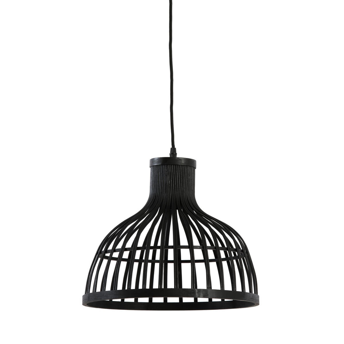 PENDELLEUCHTE Aliza Schwarz 35/35/28.5 cm - Schwarz, Holz (35/35/28.5cm) - Luqaza