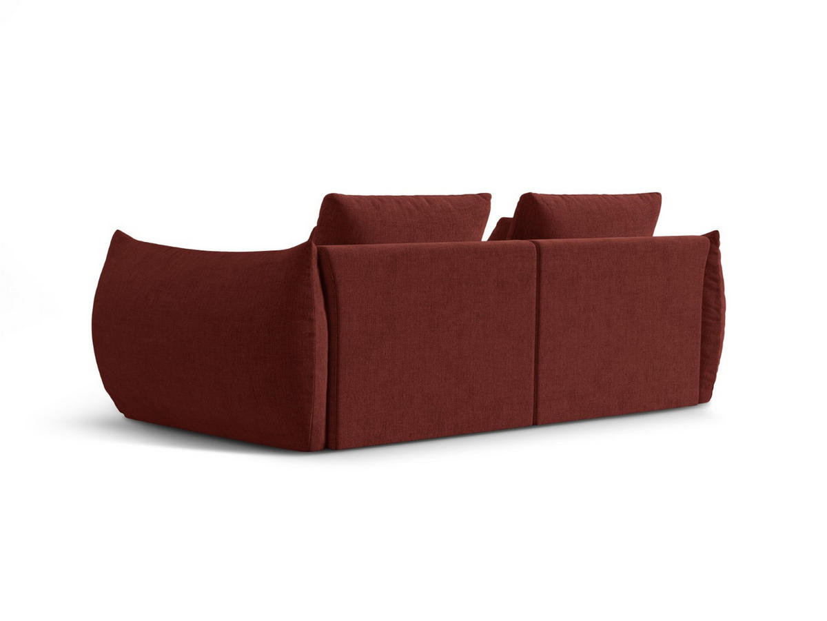SOFA modular Bloom aus strukturiertem Stoff rot 3 Sitzplätze - Rot, Textil (106/95/232cm) - Micadoni
