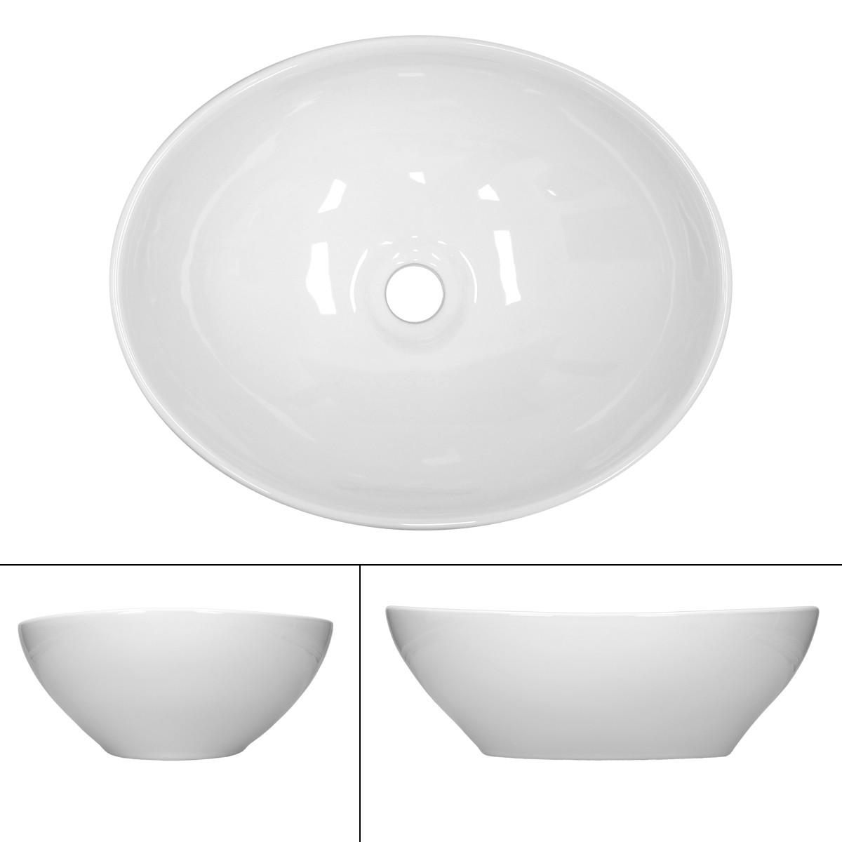 WASCHBECKEN - Weiß, Keramik (33/14/41cm) - LuxeBath