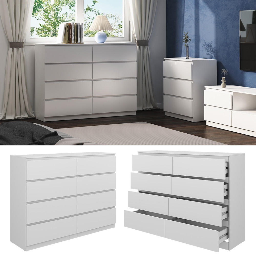 KOMMODE Calisto Weiß 138 x 101.5 cm - Weiß, Holzwerkstoff (39/101.5/138cm) - Vicco