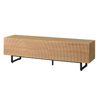 LOWBOARD DE-40129 mit Wellenmaserung und grifflosem Design Natur - Naturfarben, Holzwerkstoff (180/51.5/38cm) - ComfortXL