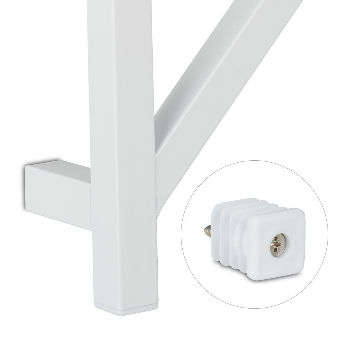 KLEIDERSTÄNDER - Weiß, Metall (19.5/100.5/7cm) - Relaxdays