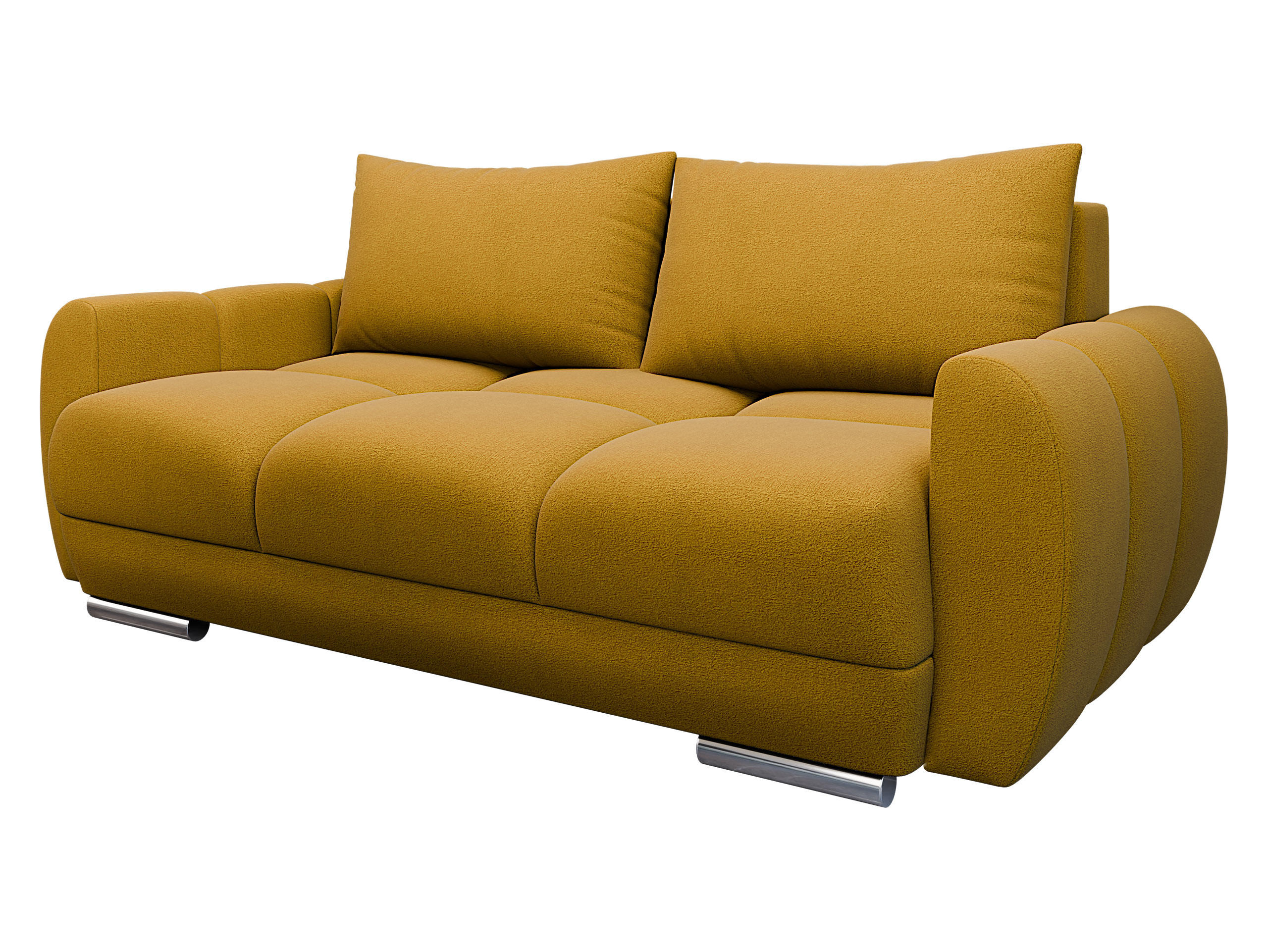 SOFA Logo 2 - Gelb/Silberfarben, Holz/Kunststoff (186/89/97cm) - MIRJAN24