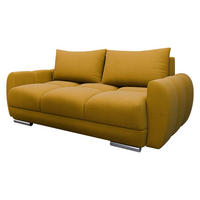 SOFA Logo 2 - Gelb/Silberfarben, Holz/Kunststoff (186/89/97cm) - MIRJAN24