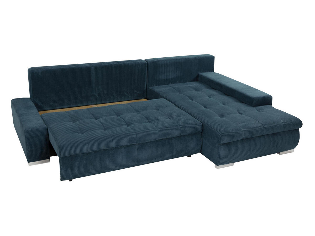 ECKSOFA Orkan Mini Cord - Hellgrau, Holz/Textil (265/185cm) - MIRJAN24