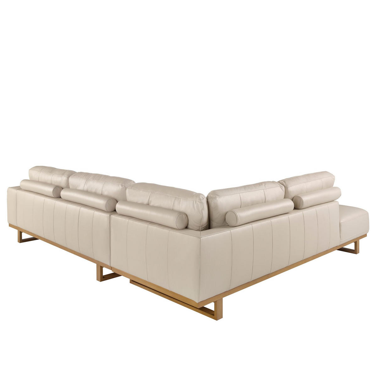 ECKSOFA Ecksofa links Leder sand 316/252/82 cm - Sandfarben/Honig, Leder (316/252cm) - ANGEL CERDA