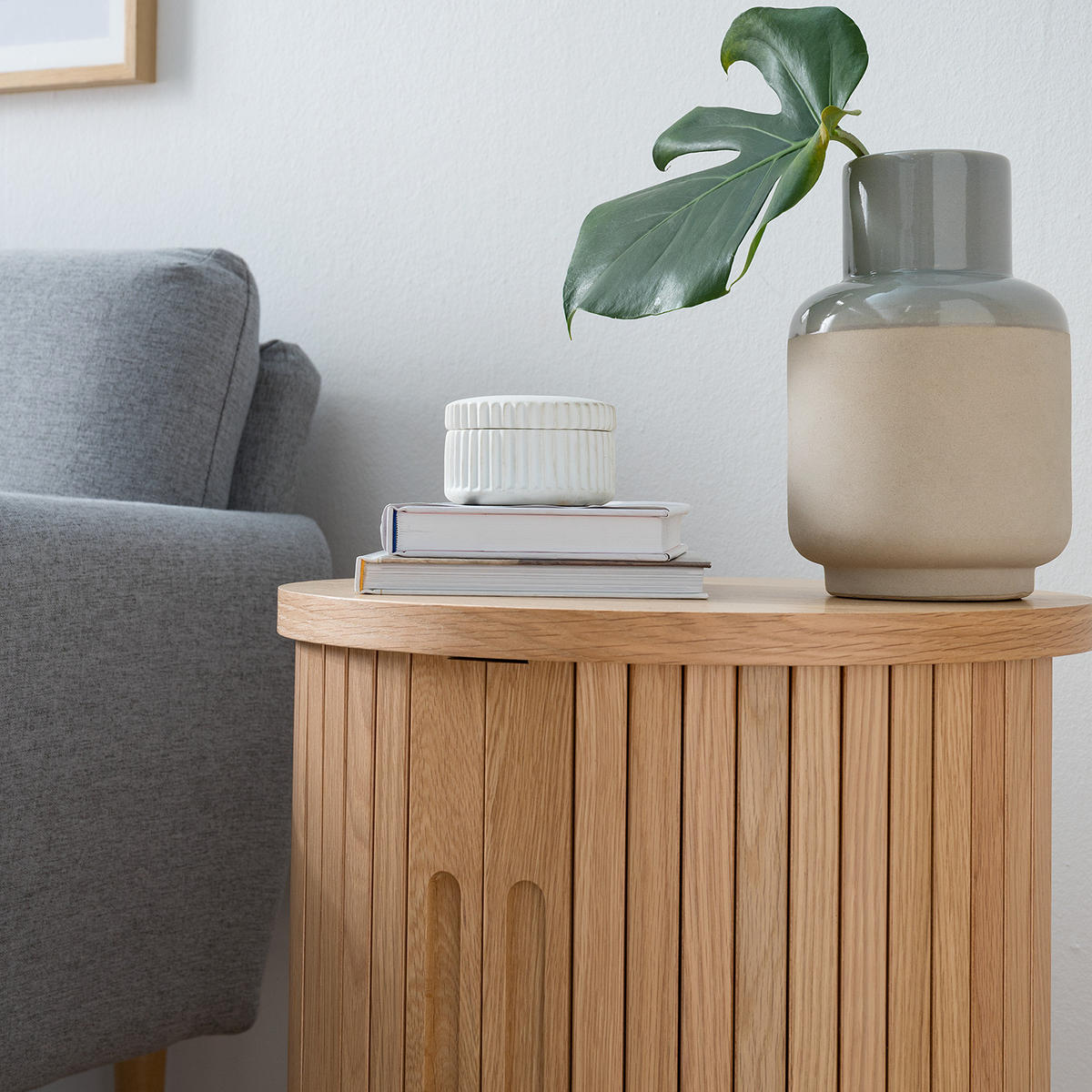 BEISTELLTISCH - Echtholzfurnier - Eichefarben, Holzwerkstoff (45/45/55cm) - home24