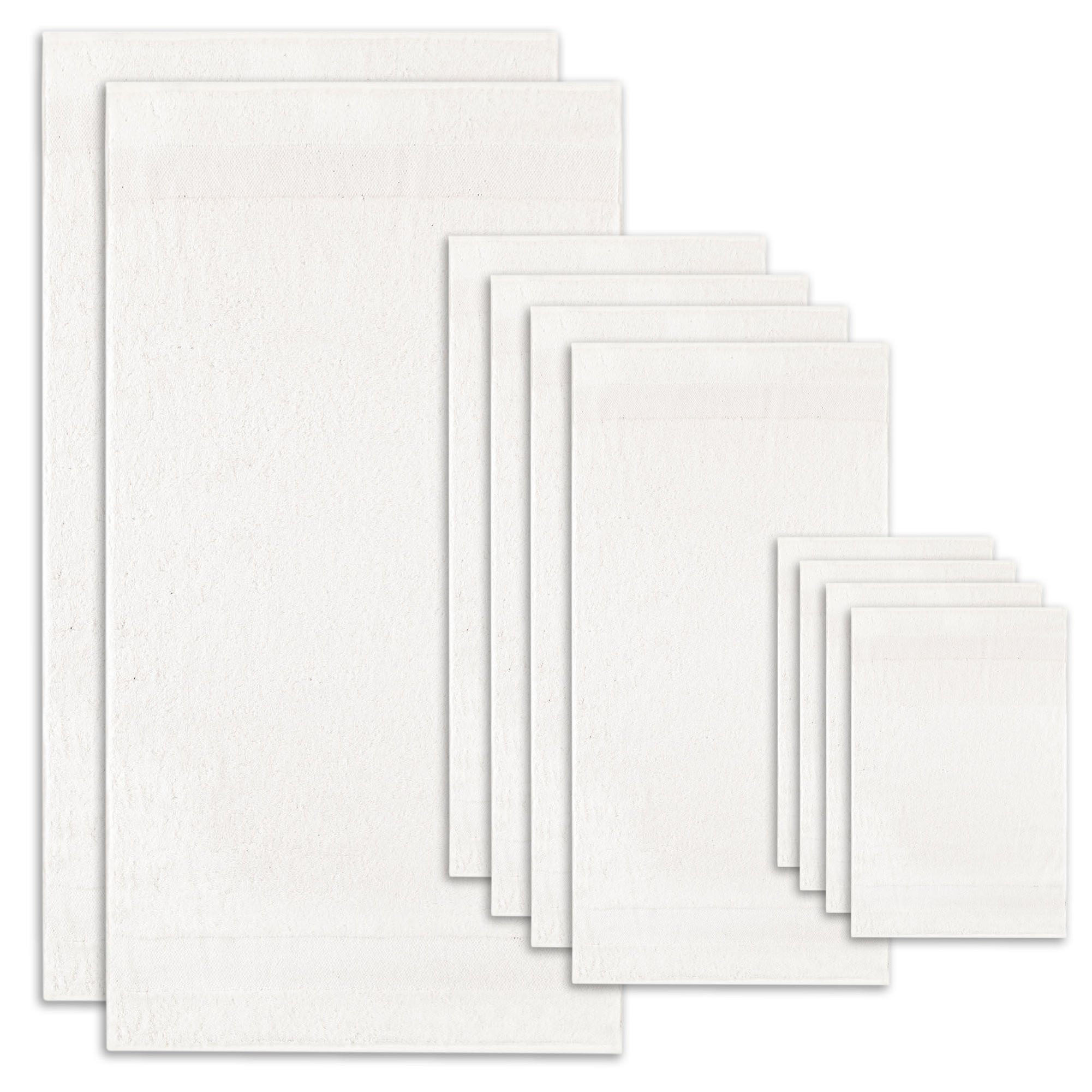 HANDTUCH Unisex One Weiß Baumwolle 10er Pack - Weiß, Textil (60/120cm) - Villeroy & Boch