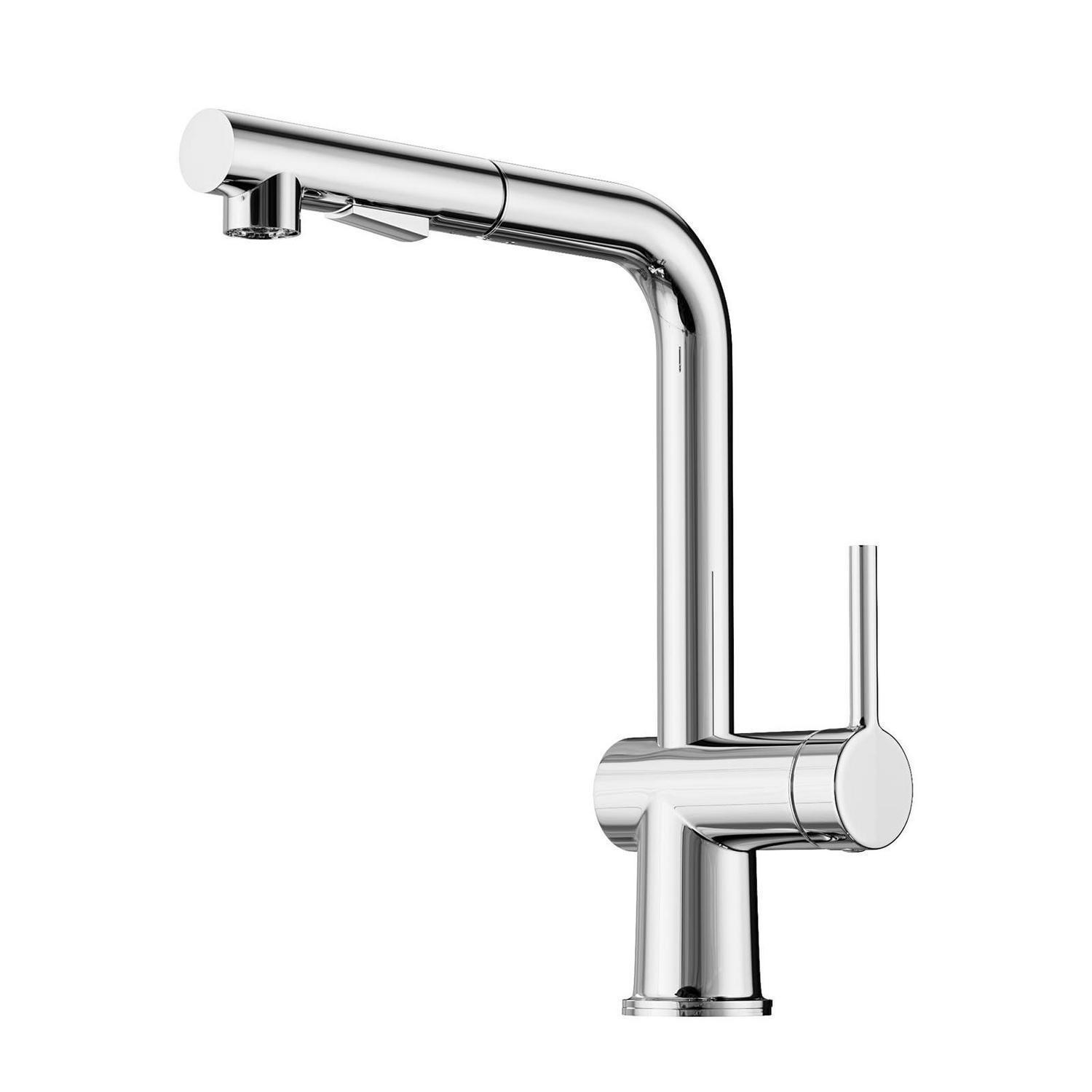 KÜCHENARMATUR mit Ausziehbrause und 360° Schwenkfunktion Chrom - Silberfarben, Metall (31.8/58/41cm)