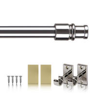 GARDINENSTANGE Silber chrom glänzend 125-225 cm - Silberfarben, Metall (125cm) - Bestlivings