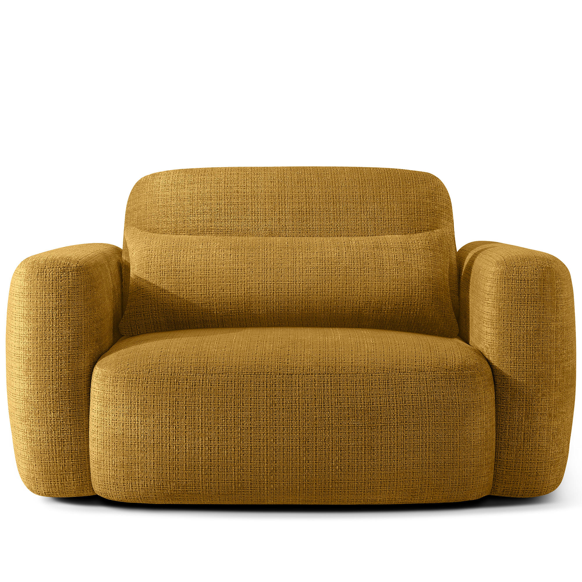 SESSEL ELOSA - Gelb, Holz/Textil (145/85/115cm) - KONSIMO®